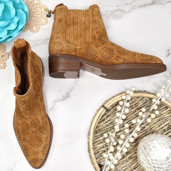 Coach Shoes - Coach Cutout Bowery Suede Boots